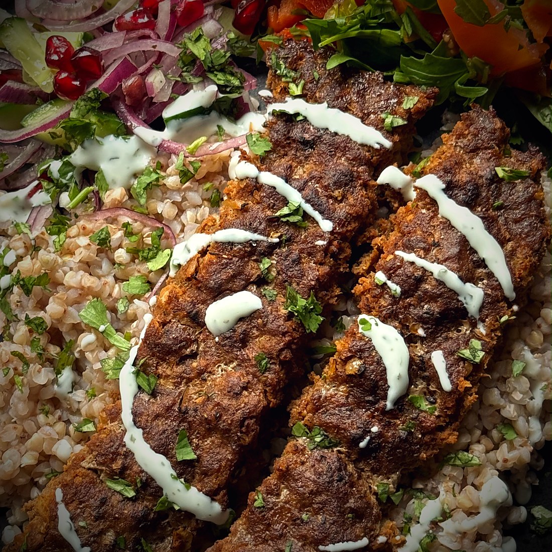 Chapli Kebab with Bulgur